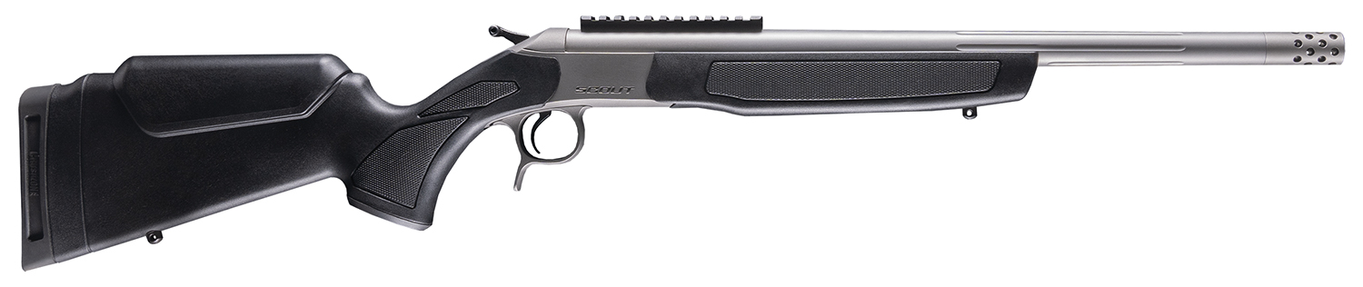 CVA CR4441S Scout Takedown 400 Legend 1rd 22" Stainless Fluted Threaded Barrel, Stainless Steel Receiver w/Picatinny Rail, Adj Comb & LOP Black Synthetic Stock