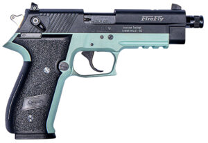 GSG GERG2213TFFMA FireFly  22 LR 13+1 4.90" Black Threaded Barrel, Aluminum Serrated Slide, Mint Aluminum Frame w/Picatinny Rail, Textured Grip