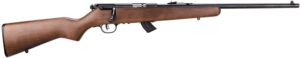 Savage Arms 60703 Mark II G Youth 22 LR 10+1 19" Matte Black Button Rifled Barrel, Matte Black Drilled & Tapped Carbon Steel Receiver, Satin Brown Fixed Wood Stock, Right Hand