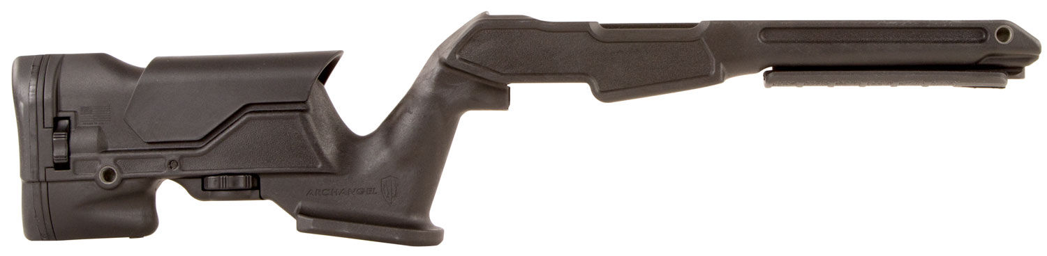 Archangel AAP1022 Precision Stock Black Synthetic Fixed with Adjustable Cheek Riser for Ruger 10/22