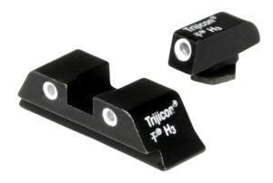 Trijicon 600210 Bright & Tough Night Sights  Green/Tritium White Outline Front Sight-Green/Tritium White Outline Rear Sight Glock 17/17L/19 Standard Frame