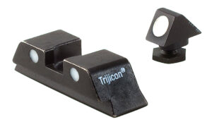 Trijicon 600234 Bright & Tough Steel Sights Black White Dot Front Sight-Black White Dots Rear Sight-Glock 17 MOS/19 MOS/34 MOS (No Tritium) Standard Frame