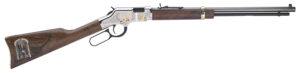 Henry H004MAS Golden Boy Freemasons Tribute Full Size 22 Short, 22 Long, 22 LR, 16 LR/21 Short, 20" Blued Barrel, Nickel-Plated Metal Finish & American Walnut Stock Right Hand