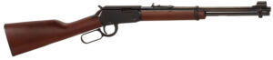 Henry H001Y Lever  Youth 22 Long/22 LR/22 Short 12 LR/16 Short, 16.13" Blued Round Barrel, Black Steel Receiver, American Walnut Fixed Stock,  Right Hand