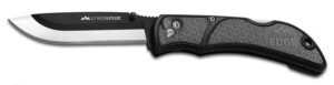 Outdoor Edge RLY50C RazorLite  3.50" Folding Drop Point Tanto Plain 420J2 SS Blade Black/Gray Polymer Handle