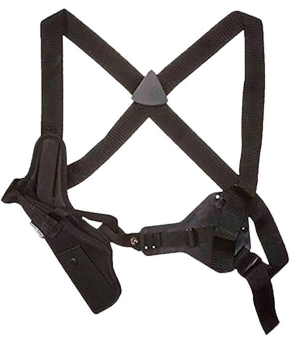 Uncle Mike's 83041 Sidekick Vertical Shoulder Holster Shoulder Size 04 Black Cordura Harness Fits Med/Large DA Revolver Fits 7-8.50" Barrel Right Hand