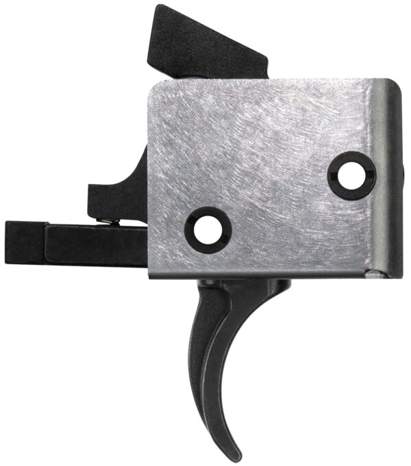 CMC Triggers 92501 Drop-In Single-Stage Curved Trigger w/ 4-4.50 lbs Draw Weight & Black/Silver Finish
