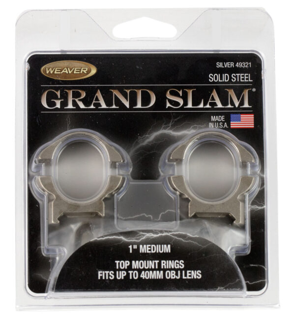 Weaver Mounts 49321 Grand Slam Silver 1" Medium