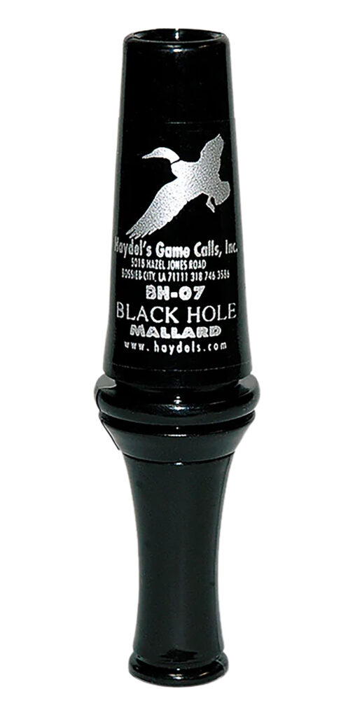 Haydel's Game Calls BH07 Black Hole  Open Call Double Reed Mallard Sounds Attracts Ducks Black Polycarbonate