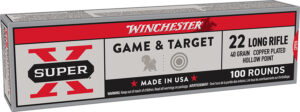 Winchester Ammo X22LRPP1 Super X  22LR 40gr Power Point Copper Plated 100 Per Box/20 Case