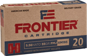 Frontier Cartridge FR200 Military Grade Centerfire Rifle 5.56x45mmNATO 55gr Full Metal Jacket 20 Per Box/25 Case