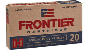 Frontier Cartridge FR320 Military Grade Centerfire Rifle 5.56x45mmNATO 75gr Hollow Point Boat Tail Match 20 Per Box/25 Case
