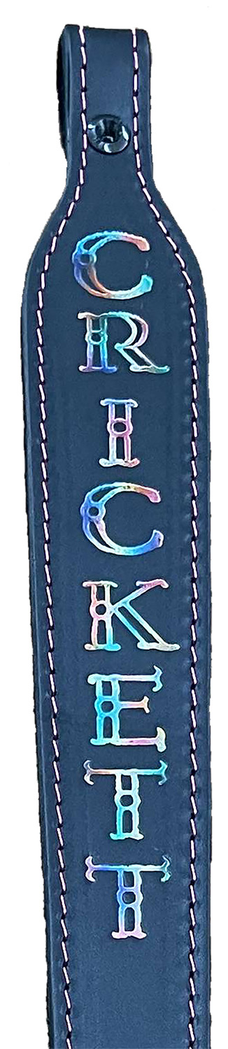 Crickett KSA802 Rifle Sling  Black w/ Pink Stitching Leather 23" OAL Rifle