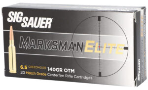 Sig Sauer E65CM120 Marksman Elite 6.5 Creedmoor 140 gr Open Tip Match 20 Per Box/ 10 Case