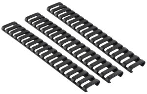 Ergo 4373BK Low-Pro Ladder Rail Covers Rifle 18 Slot Black Rubber 3 Pack