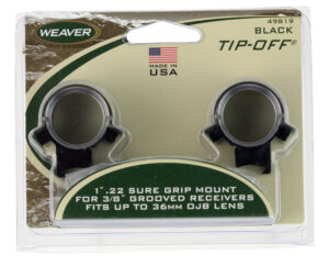 Weaver Mounts 49819 .22 Tip-Off Rings Black 1"
