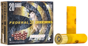 Federal P2582B Premium Magnum 20Gauge 3" 18Pellets 1 1/4oz 2BuckShot 5 Per Box/50 Case