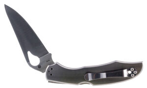Spyderco BY03P2 Byrd Cara Cara 2 3.75" Folding Spear Point Plain 8Cr13MoV SS Blade Stainless Steel Handle Includes Pocket Clip