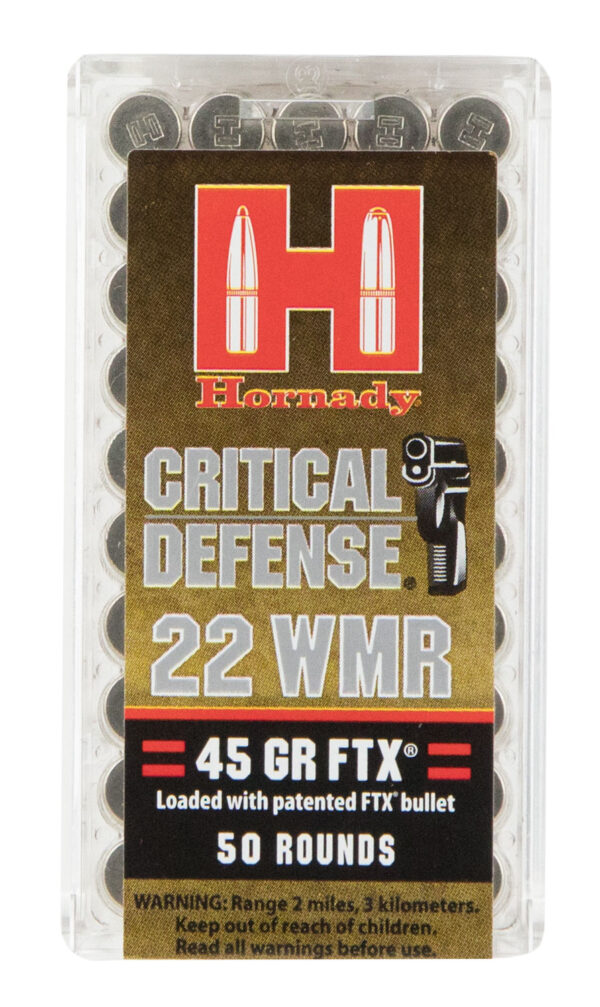 Hornady 83200 Critical Defense 22 WMR 45 gr Flex Tip eXpanding 50 Per Box/ 40 Case