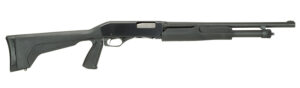 Stevens 19485 320 Security Full Size 12 Gauge Pump 3" 5+1 18.50" Matte Black Carbon Steel Barrel, Matte Black Aluminum Receiver, Fixed w/Pistol Grip Black Synthetic Stock, Ambidextrous