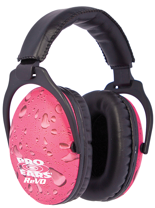 Pro Ears PE26UY016 ReVO Passive Muff 26 dB Over the Head Black w/Pink Rain Pattern Youth 1 Pair