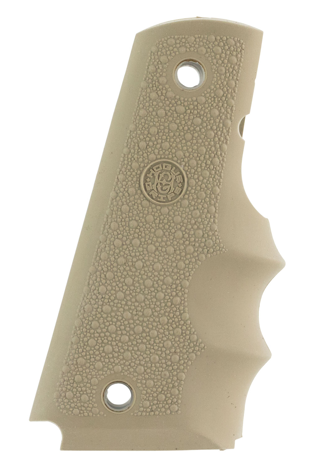 Hogue 45003 OverMolded Grip Cobblestone Desert Tan Rubber with Finger Grooves for 1911 Governement