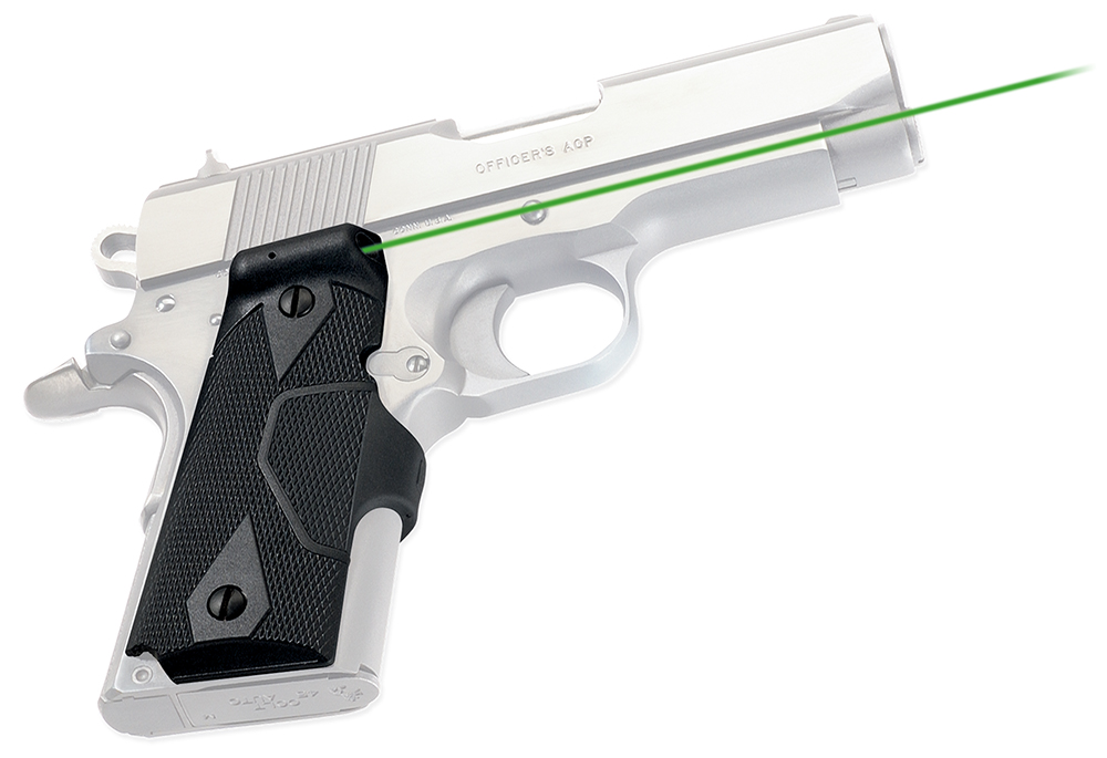 Crimson Trace 0141101 Lasergrips Fits 1911 Compact, Green Laser Black Polymer