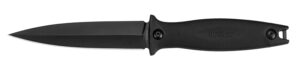 Kershaw 4007 Secret Agent  4.40" Fixed Spear Point Plain Black Oxide 8Cr13MoV SS Blade Black Glass-Filled Nylon Handle Includes Sheath