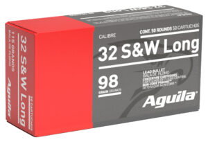 Aguila 1E322340   32S&W Long 98gr Lead Round Nose 50 Per Box/20 Case