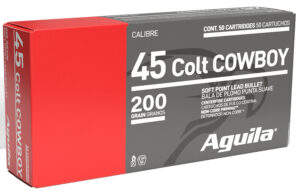 Aguila 1E454319 Cowboy Action  45Colt 200gr Soft Point 50 Per Box/10 Case