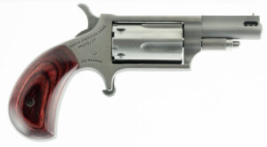 North American Arms 22MCP Mini-Revolver 22 LR/22 WMR 5 Shot 1.63" Stainless Steel Ported Barrel & Frame, Stainless Cylinder, Rosewood Birdshead Grip, Exposed Hammer, Includes 22 LR Cylinder