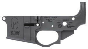 Spikes STLS021 Spartan Stripped Lower Receiver Multi-Caliber 7075-T6 Aluminum Black Anodized for AR-15