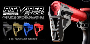 Strike VIPERPITBK Pit Viper Stock AR-Platform Black Aluminum/Steel