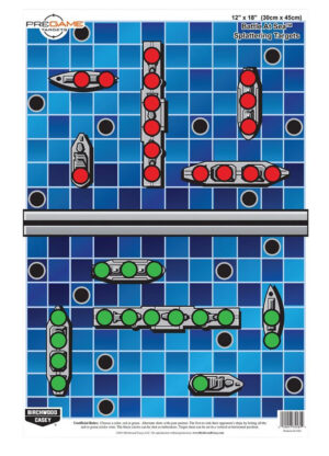 Birchwood Casey 35581 Pregame  Battle at Sea Paper Hanging Universal 12" x 18" Blue 100 Per Pkg