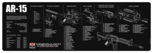 TekMat TEKR36AR15 AR-15 Cleaning Mat Black/White Rubber 12"x36" AR-15 Parts Diagram