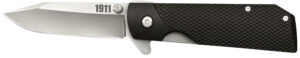 Cold Steel CS20NPJAA 1911  3" Folding Clip Point Plain 4034 SS Blade/Black Checkered Griv-Ex Handle Includes Pocket Clip
