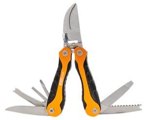 AccuSharp 085C Sportsman's  Black/Orange Folding Plain Blade Includes Nylon Case with Belt Clip