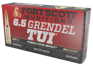 Fort Scott Munitions 65GR123SCV2 Tumble Upon Impact (TUI) Rifle 6.5Grendel 123gr Solid Copper Spun 20 Per Box/10 Case