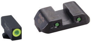AmeriGlo GL822 Trooper Sight Set for Glock Green Tritium LumiGreen Outline Front Sight-Green Tritium Black Outline Rear Sight