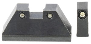 AmeriGlo GL813 Optic Compatible Sight Set for Glock XL Tall Green Tritium Black Outline Front Sight-Green Tritium Black Outline Rear Sight