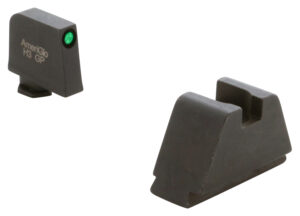 AmeriGlo GL811 Optic Compatible Sight Set for Glock 3XL Tall Green Tritium Black Outline Front Sight-Black Rear Sight