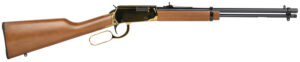 Rossi RL22181WD-GLD1 Rio Bravo  22 LR 15+1 18" Polished Black Barrel, Gold Metal Rec, Hardwood Furniture