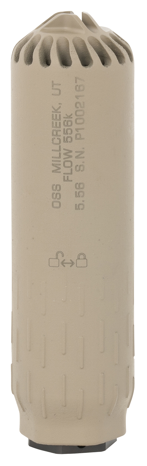 Huxwrx 2450 Flow 556K 5.56x45mm NATO 1.60"D Made of Stainless Steel with Flat Dark Earth Cerakote Finish Includes 1/2"-28 tpi Flash Hider