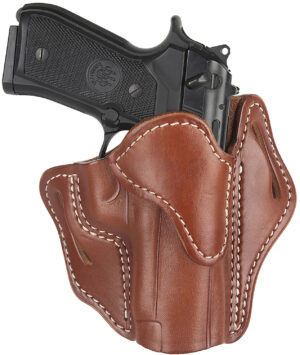 1791 Gunleather ORBH23CBRR BH2.3 Optic Ready OWB Size 2.3 Classic Brown Leather Belt Slide Compatible w/Glock 17/20/21/22/31/34/35/40/41/Sig Sauer P220/P226 Right Hand