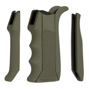 Hogue 13041 Modular Overmolded OD Green Rubber Pistol Grip with Finger Grooves Fits AR-15/M16