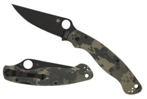 Spyderco C36GPCMOBK2 Military 2  4" Folding Plain Black DLC CPM S30V SS Blade/ Digital Camo G10 Handle Includes Pocket Clip