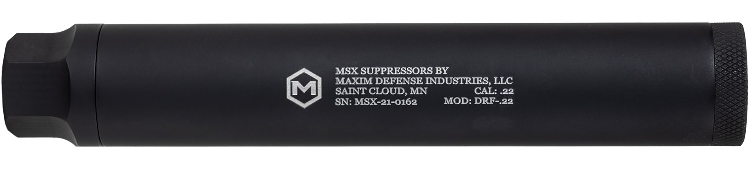 Maxim Defense MXM48351 DRF 22 Cal (Rimfire), 5.90" Black Titanium/Aluminum, 1/2"-28 tpi Direct Thread Mount