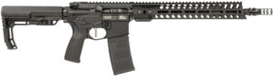 Patriot Ordnance Factory 02045 Minuteman 5.56x45mm NATO 30+1 13.75" Black Steel Threaded Barrel, Black Anodized Aluminum Receiver, 13" Renegade Rail Handguard