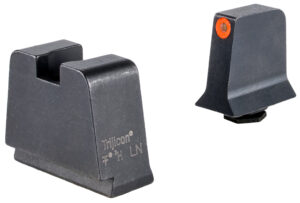 Trijicon GL243C601146 Suppressor/Optic Height Sights Green/Tritium Orange Outline Front Sight-Black/Blank Rear Sight Glock 42/43/43X Slim Frame