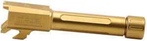 True Precision Inc TPSHCBXTG Springfield 9mm Luger 3.10" Threaded Gold TiN Stainless Steel, Fits Springfield Hellcat